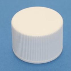 24mm 410 White Ribbed Cap with EPE Liner